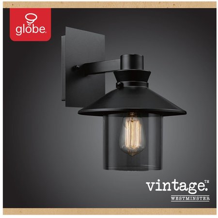 GLOBE ELECTRIC Globe Electric 3001854 Vintage 1-Light Natural Black Westminster Wall Sconce 3001854